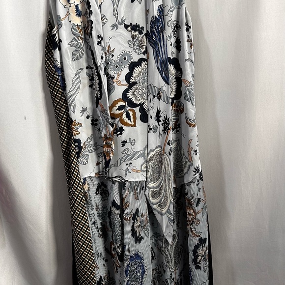 Tory Burch Margaret Asymmetrical Blue Happy Times dress LN - Picture 3 of 11